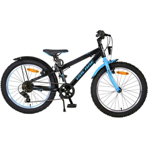 Volare Rocky Kinderfiets - 20 inch - Blauw Zwart - 95% afgemonteerd - 6 speed - Prime Collection