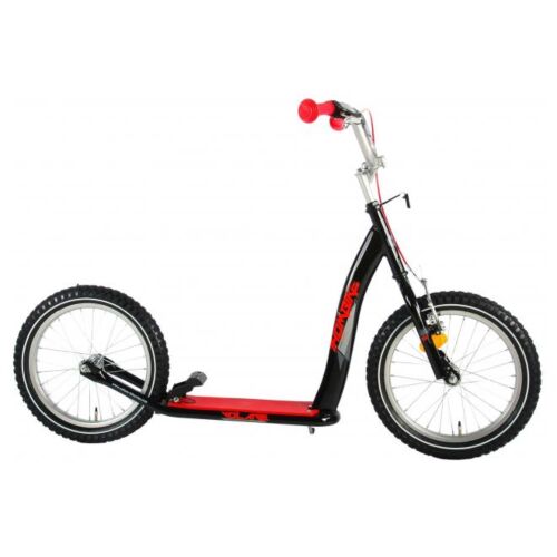 Volare Step jongens en meisjes 16 inch zwart rood