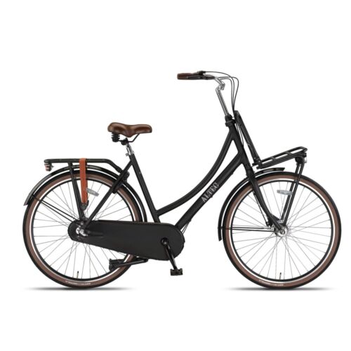 Altec Retro Transportfiets 28inch Dames 57cm Mat Zwart