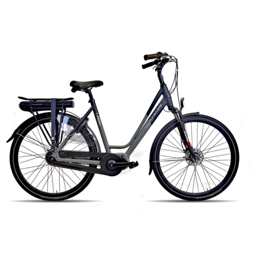 AVALON E-MAX N7 Mat zwart/grijsgroen D49cm