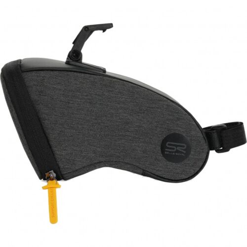 zadeltas met clip polyester 1,2 liter zwart