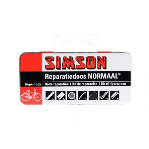 reparatiedoos Normaal 8 x 6 cm aluminium rood 10-delig
